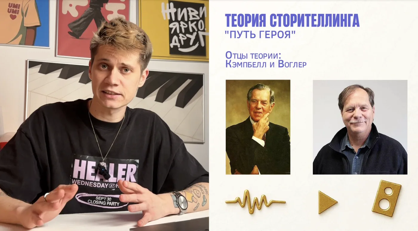 Кадр урока «Теория сторителлинга: путь героя»
